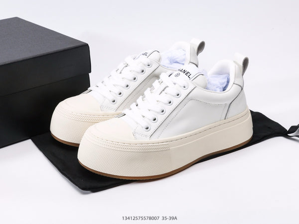 Chanel leather tennis sneaker