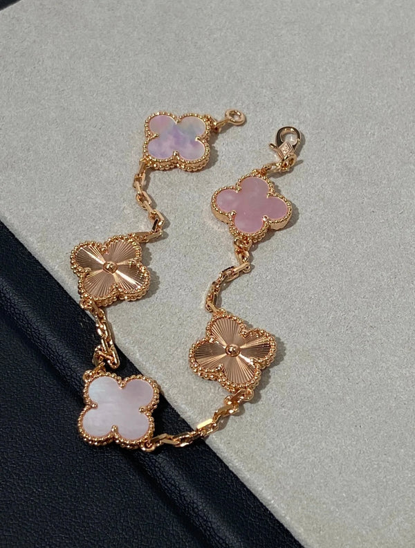 Vintage Alhambra 18k pink and rose gold bracelet